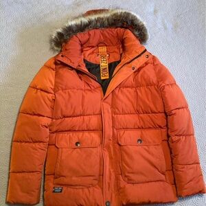 Point Zero Men's Orange Puffer Jacket